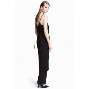 H&M Premium black midi slip dress (6)